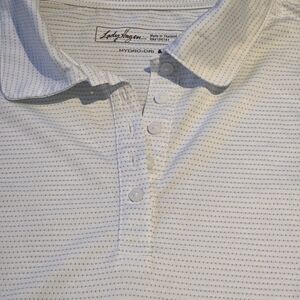Lady Hagen White and Blue Dotted Polo Shirt